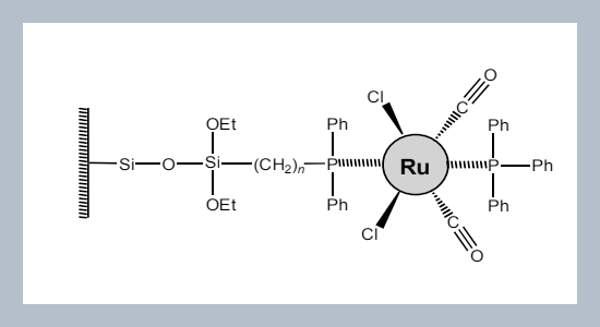 Immobilization of a Homogeneous RU Catalyst for Hexene and Canola Oil Hydrogenation: Synthesis and Activity